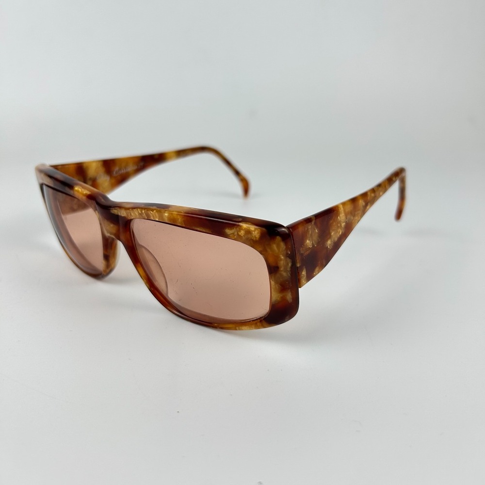 Oleg Cassini Women's Eyeglasses Frame Brown & Gold Plastic Full Rim 60-15-145 mm